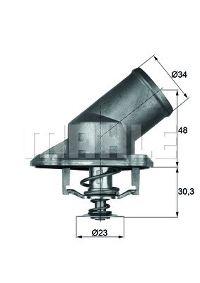 Termostat, kylvätska Mahle TI 224 92 MAHLE