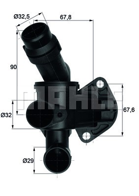 Termostat, kylvätska Mahle TI 7 87 MAHLE