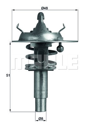 Termostat, kylvätska Mahle TX 106 90D MAHLE