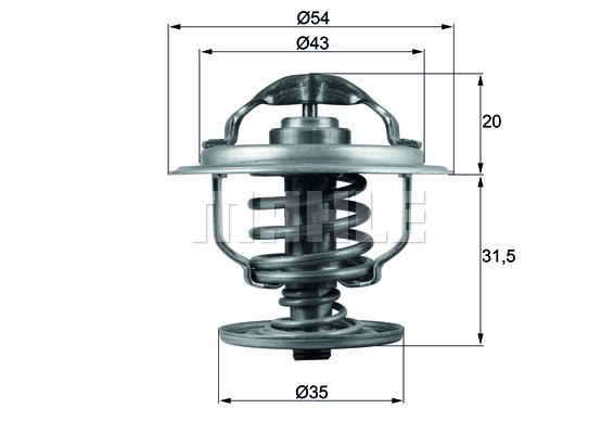 Termostat, kylvätska Mahle TX 109 87D MAHLE