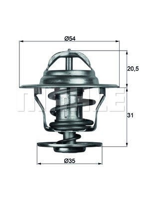 Termostat, kylvätska Mahle TX 13 80D MAHLE