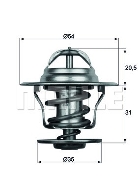 Termostat, kylvätska Mahle TX 15 84D MAHLE