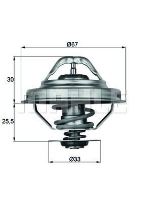 Termostat, kylvätska Mahle TX 28 92D MAHLE