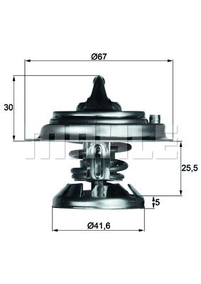 Termostat, kylvätska Mahle TX 29 80D MAHLE