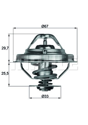 Termostat, kylvätska Mahle TX 38 80D MAHLE