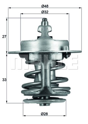 Termostat, kylvätska Mahle TX 63 83 MAHLE