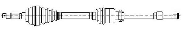 Drivaxel Peugeot 309 II, framaxel höger Drivaxel Peugeot 309 II, framaxel höger