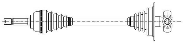Drivaxel, framaxel vänster