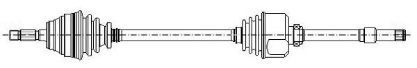 Drivaxel, framaxel höger Drivaxel, framaxel höger