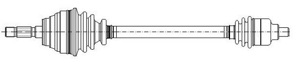 Drivaxel, framaxel höger