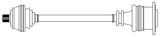 Drivaxel, På hjulsidan, framaxel vänster, Vänster