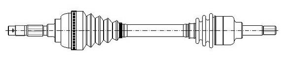 Drivaxel, framaxel vänster Drivaxel, framaxel vänster