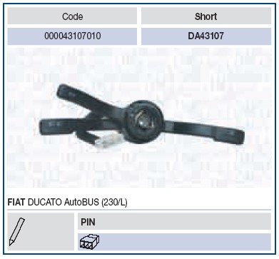 Rattstångsbrytare Magneti marelli 000043107010 MAGNETI MARELLI