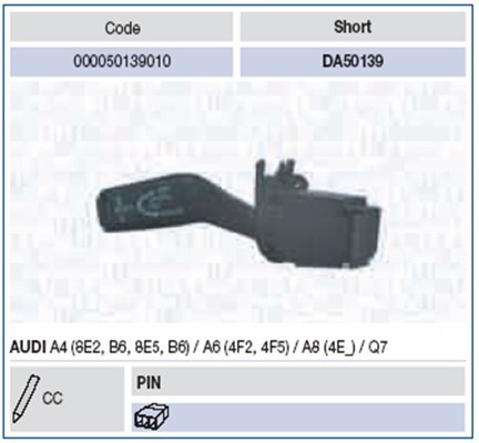 Rattstångsbrytare Magneti marelli 000050139010 MAGNETI MARELLI