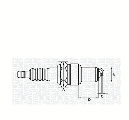 Tändstift Magneti marelli 062000770304 MAGNETI MARELLI