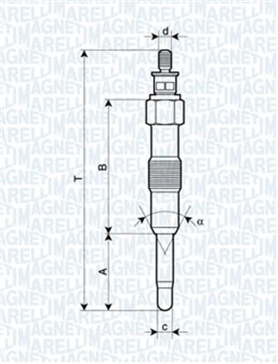 Glödstift 11V Magneti marelli 062581201304 MAGNETI MARELLI