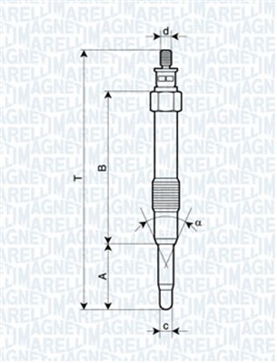 Glödstift 11V Magneti marelli 062900000304 MAGNETI MARELLI