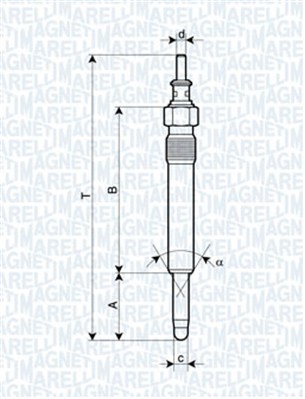 Glödstift 11,5V Magneti marelli 062900004304 MAGNETI MARELLI
