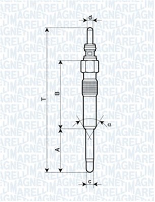 Glödstift 11V Magneti marelli 062900006304 MAGNETI MARELLI