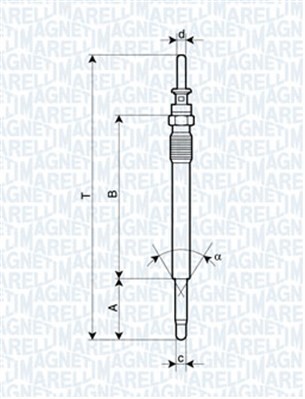 Glödstift 11V Magneti marelli 062900009304 MAGNETI MARELLI