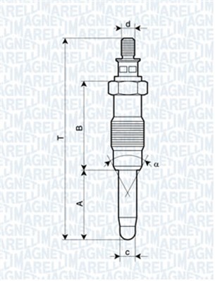 Glödstift 11V Magneti marelli 062900010304 MAGNETI MARELLI