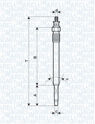Glödstift 11,5V Magneti marelli 062900013304 MAGNETI MARELLI