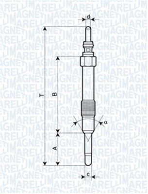 Glödstift 11V Magneti marelli 062900014304 MAGNETI MARELLI