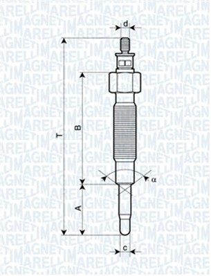 Glödstift 11V Magneti marelli 062900019304 MAGNETI MARELLI
