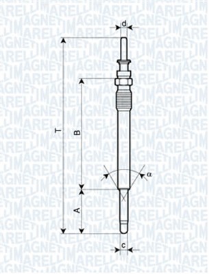 Glödstift 11V Magneti marelli 062900025304 MAGNETI MARELLI