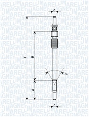 Glödstift 11V Magneti marelli 062900029304 MAGNETI MARELLI