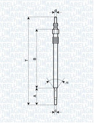 Glödstift 11V Magneti marelli 062900030304 MAGNETI MARELLI