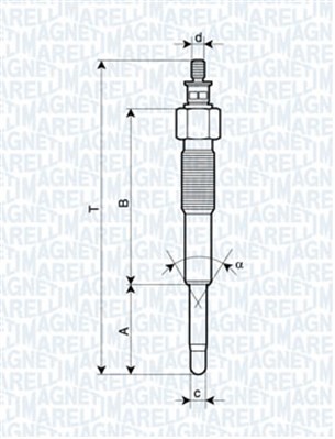 Glödstift 11V Magneti marelli 062900041304 MAGNETI MARELLI