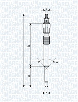 Glödstift 11V Magneti marelli 062900043304 MAGNETI MARELLI