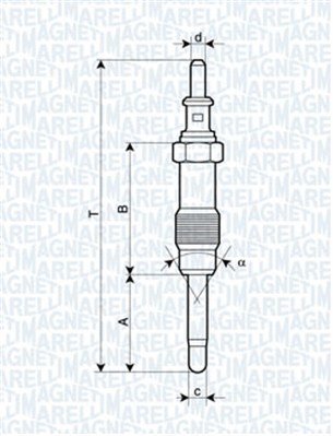 Glödstift 11,5V Magneti marelli 062900046304 MAGNETI MARELLI