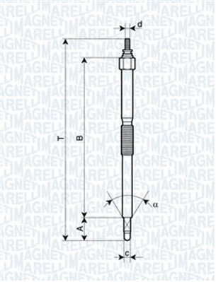 Glödstift 11V Magneti marelli 062900054304 MAGNETI MARELLI