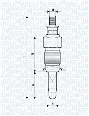 Glödstift 11V Magneti marelli 062900056304 MAGNETI MARELLI