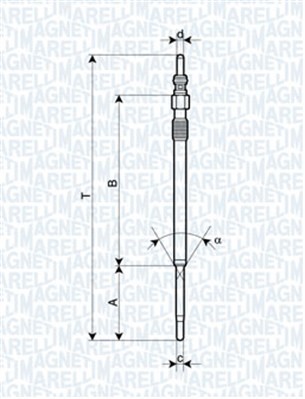 Glödstift 11V Magneti marelli 062900060304 MAGNETI MARELLI