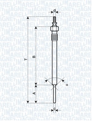 Glödstift 11V Magneti marelli 062900066304 MAGNETI MARELLI