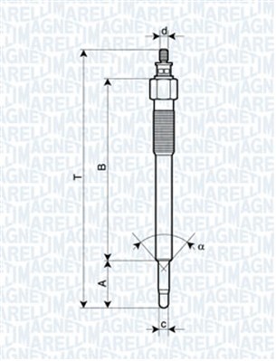 Glödstift 11V Magneti marelli 062900075304 MAGNETI MARELLI