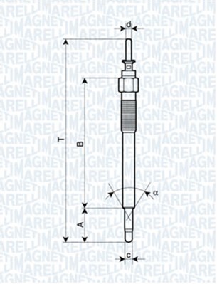 Glödstift 11V Magneti marelli 062900076304 MAGNETI MARELLI
