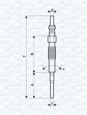 Glödstift 4,4V Magneti marelli 062900079304 MAGNETI MARELLI