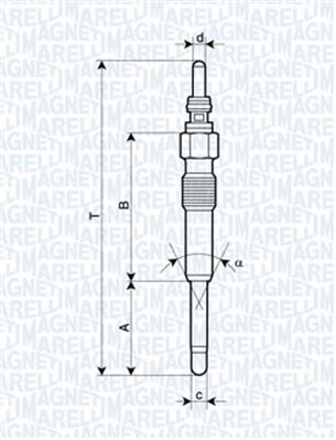 Glödstift 11V Magneti marelli 062900085304 MAGNETI MARELLI