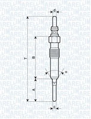 Glödstift 4,4V Magneti marelli 062900087304 MAGNETI MARELLI