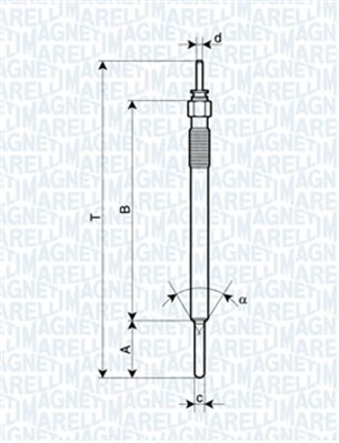 Glödstift 11V Magneti marelli 062900088304 MAGNETI MARELLI