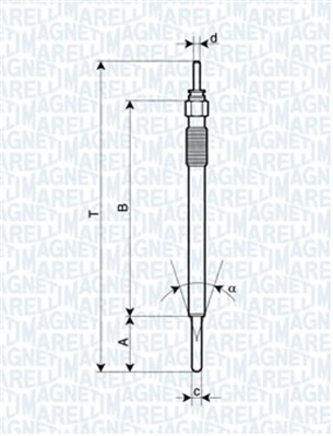 Glödstift 11V Magneti marelli 062900091304 MAGNETI MARELLI