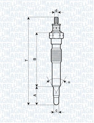 Glödstift 11V Magneti marelli 062900092304 MAGNETI MARELLI