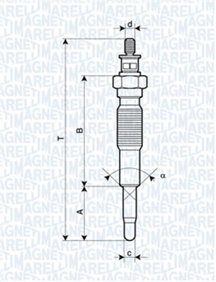 Glödstift 11V Magneti marelli 062900094304 MAGNETI MARELLI