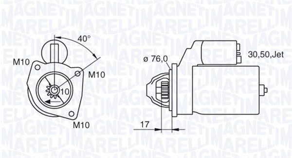 Startmotor 12V Magneti marelli 063280005010 MAGNETI MARELLI