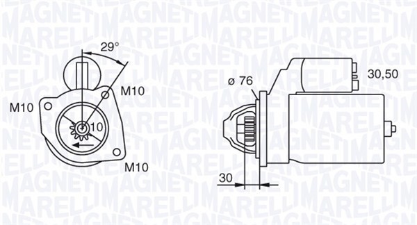 Startmotor 12V Magneti marelli 063280010010 MAGNETI MARELLI