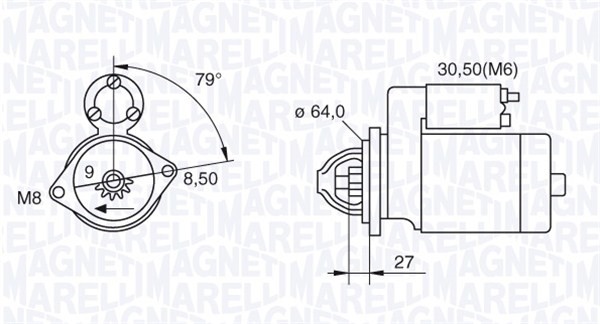 Startmotor 12V Magneti marelli 063280045010 MAGNETI MARELLI